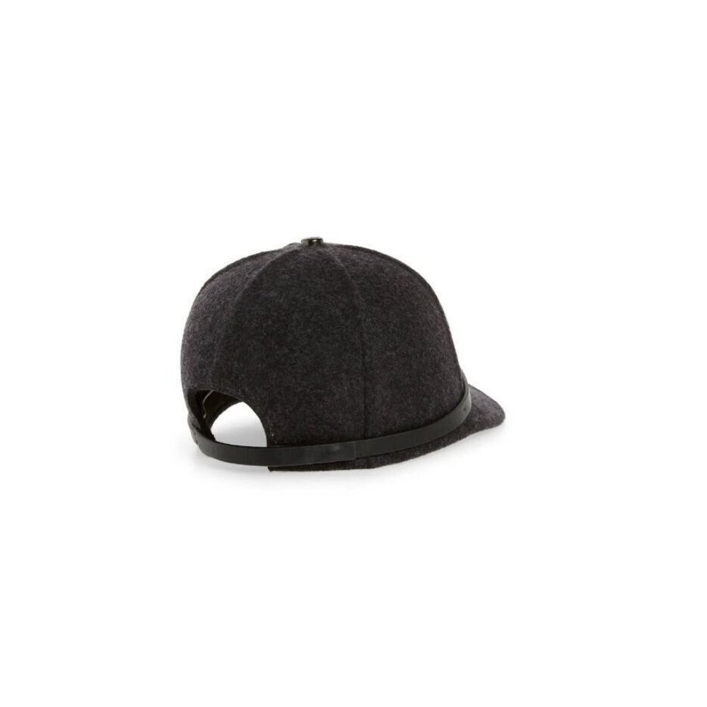 RAG & BONE Lexington 100% wool baseball cap hat  - CHARCOAL GRAY - SMALL - Picture 10 of 11